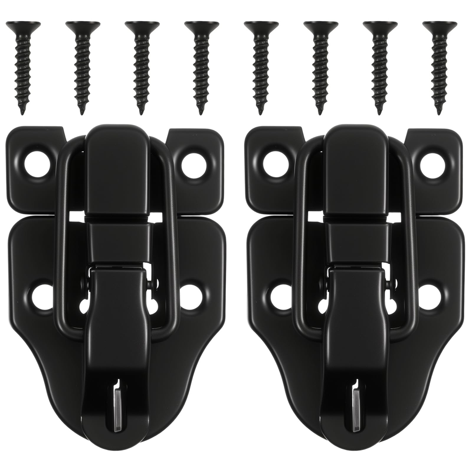 2 Pack Small Hasp Latches for Wooden Boxes Toggle Tool Box Buckle Latch Loc