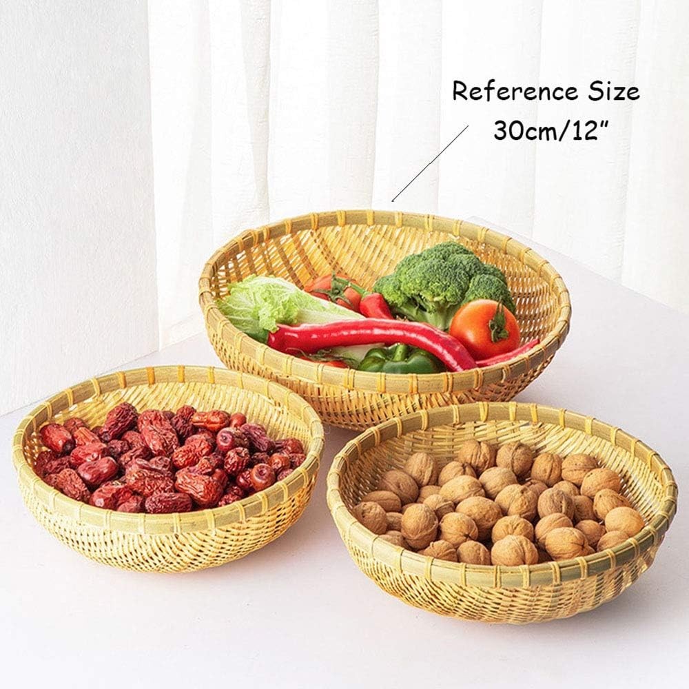 Compact Handcrafted Bamboo Basket - 16cm Palm-Sized for Organizing Essentials