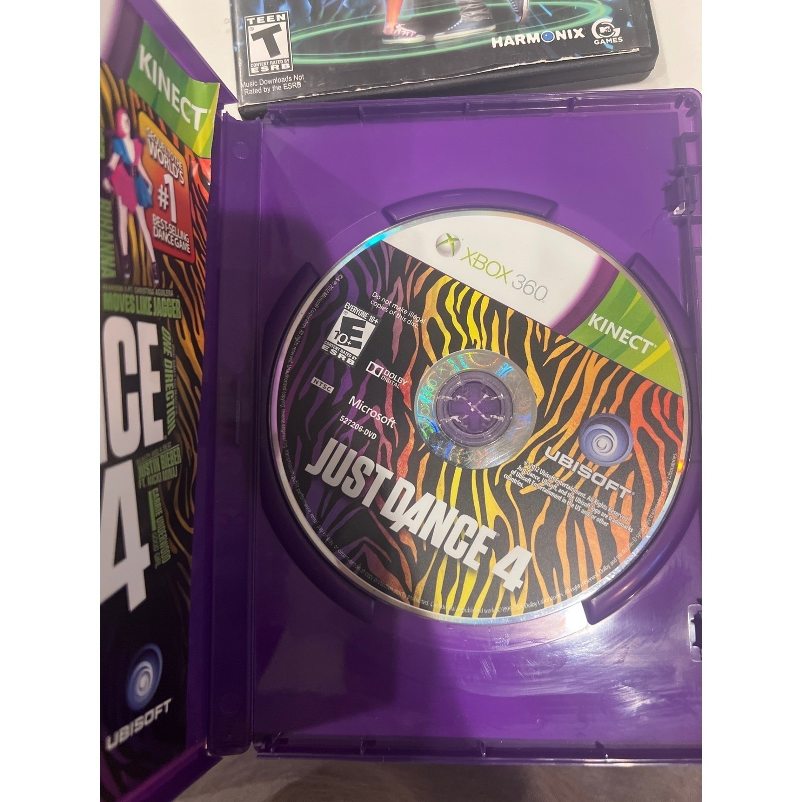 Xbox 360 Kinect Bundle 3 Games Dance Central Just Dance Sonic Working
