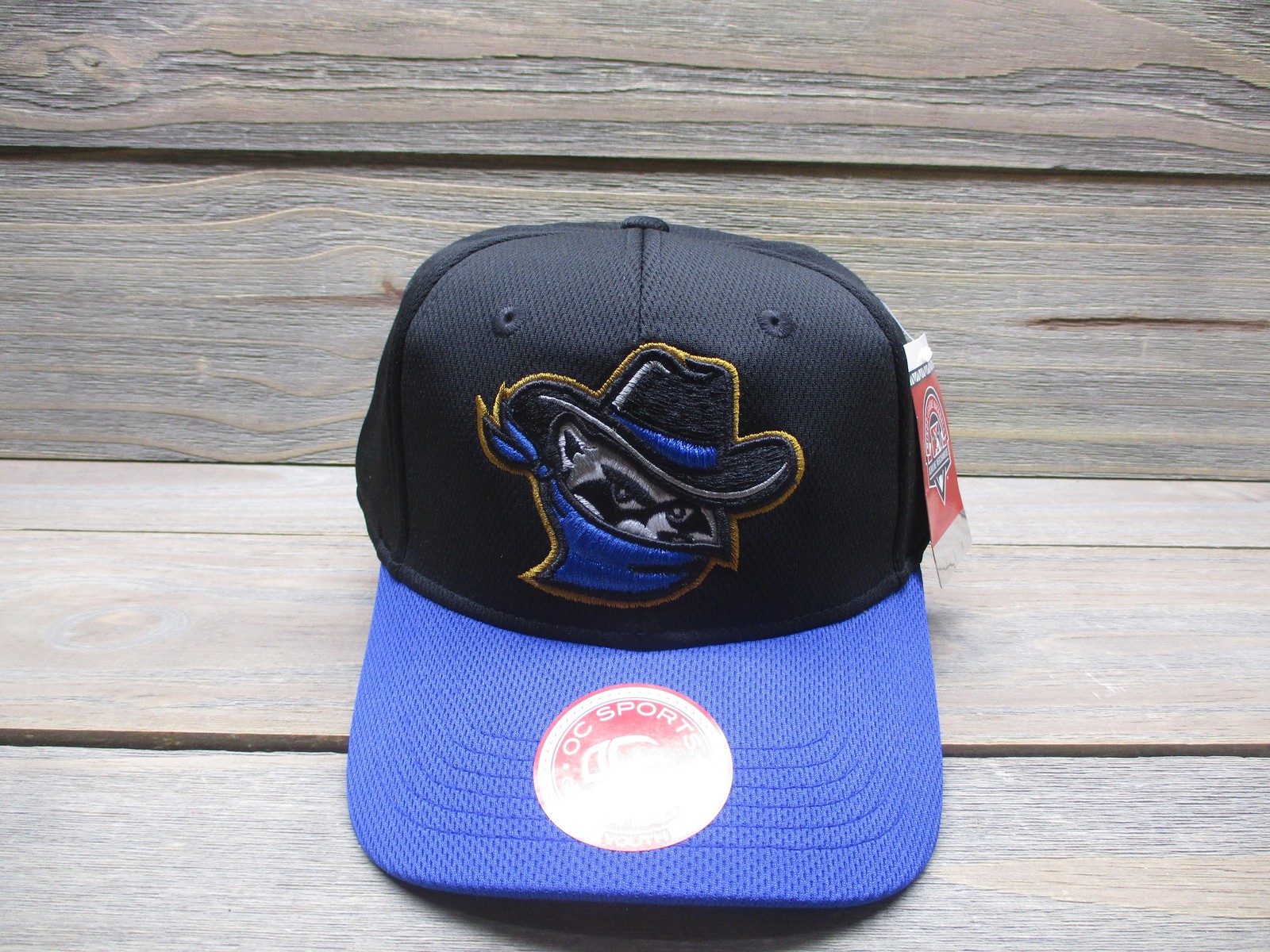 Quad Cities River Bandits Hat Cap Strap Back Youth Black Blue MILB Baseball
