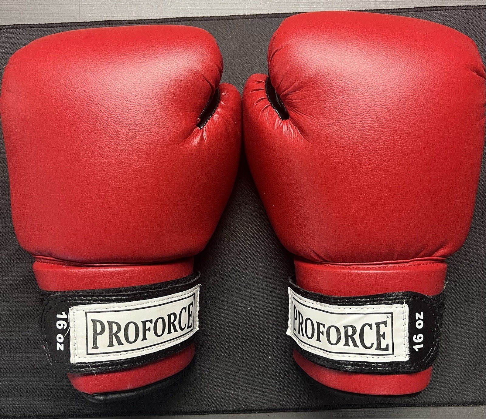 ProForce Leatherette Boxing Martial Arts Gloves - Red with Black Palm 16oz Large