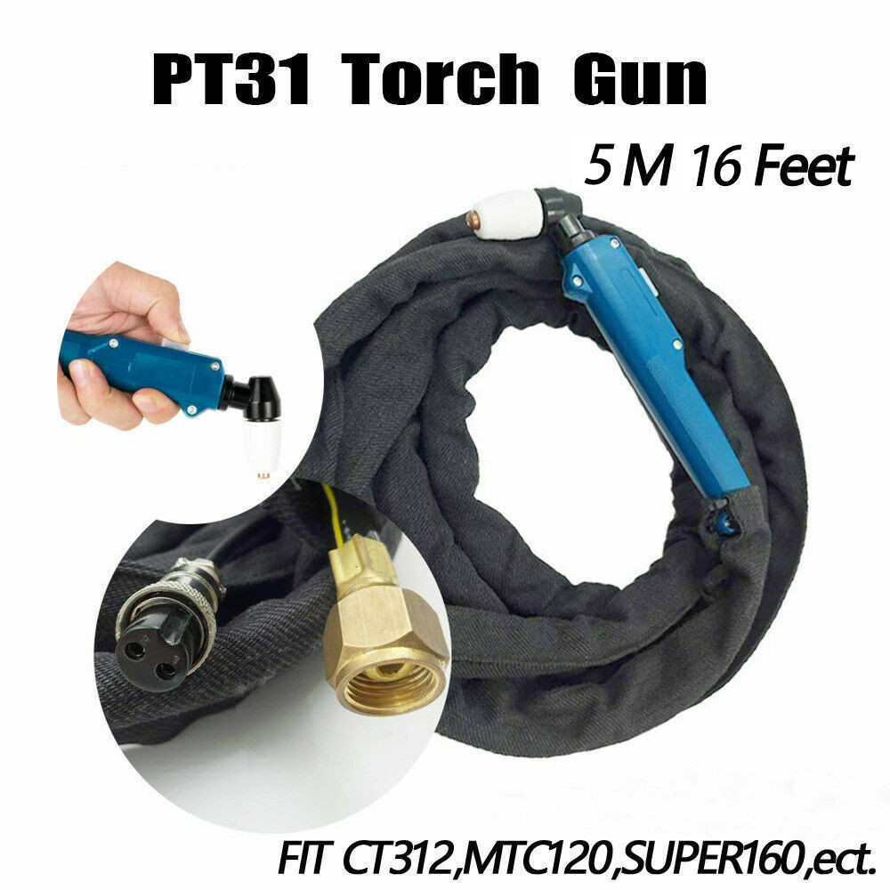 PT31 Plasma Cutter Torch Elbow Head 5M/16Ft Fit For CUT-40/50 CT-312