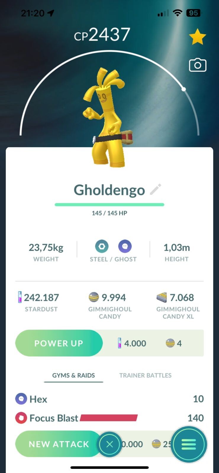 Pokémon Go | Gholdengo | Trade 20K Stardust