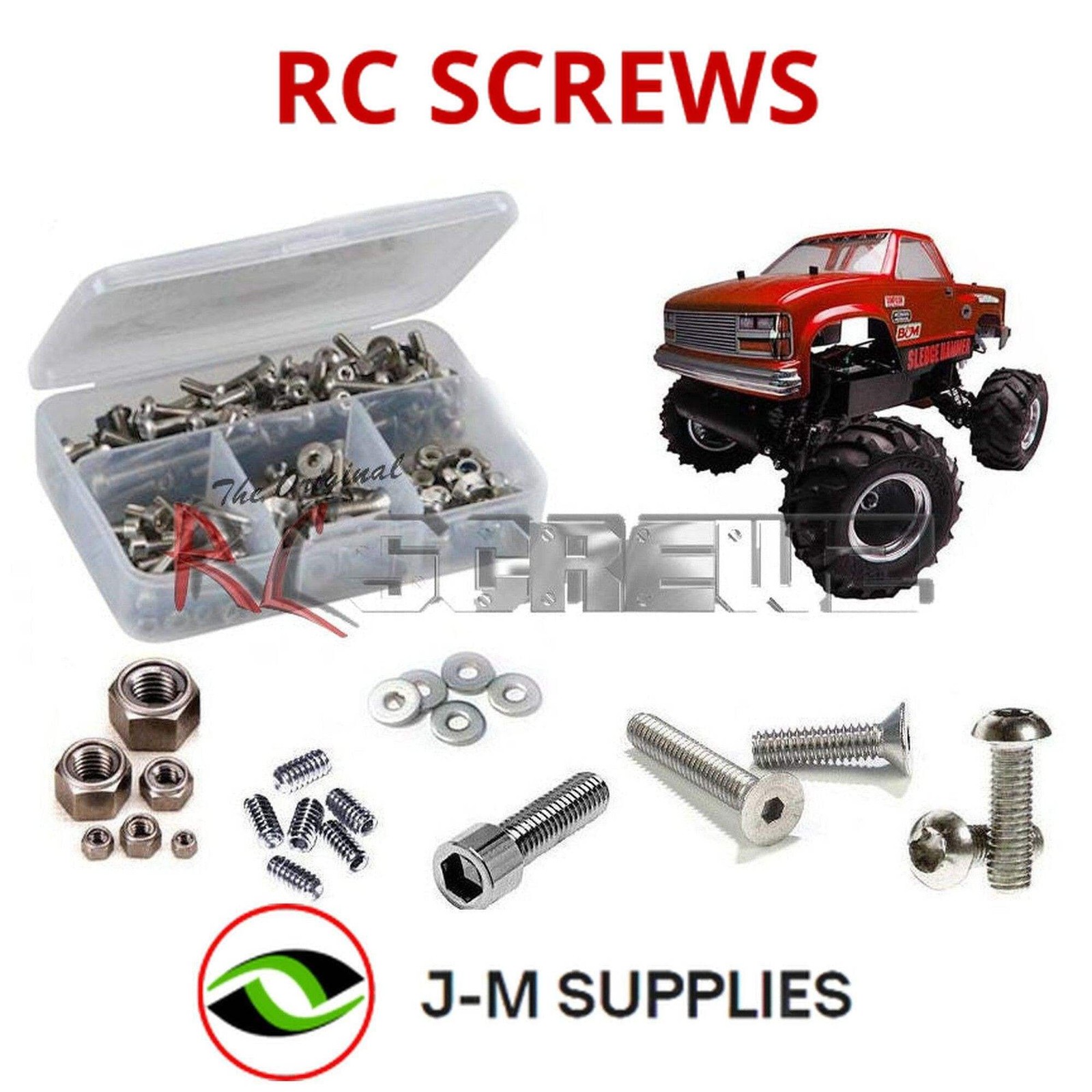 RCScrewZ Stainless Screw Kit tra029 for Traxxas Sledgehammer (#1802/#1806) | SET