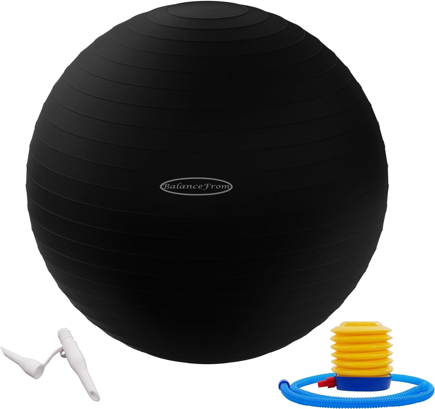 Fitvids Anti-Burst and Slip Resistant Exercise Yoga Fitness Birthing Ball with Q