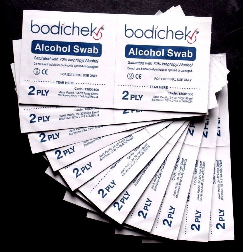 10 20 50 x Alcohol Medi Swabs Piercing Tattoo Skin pads Screen Wipes Sterile 75%