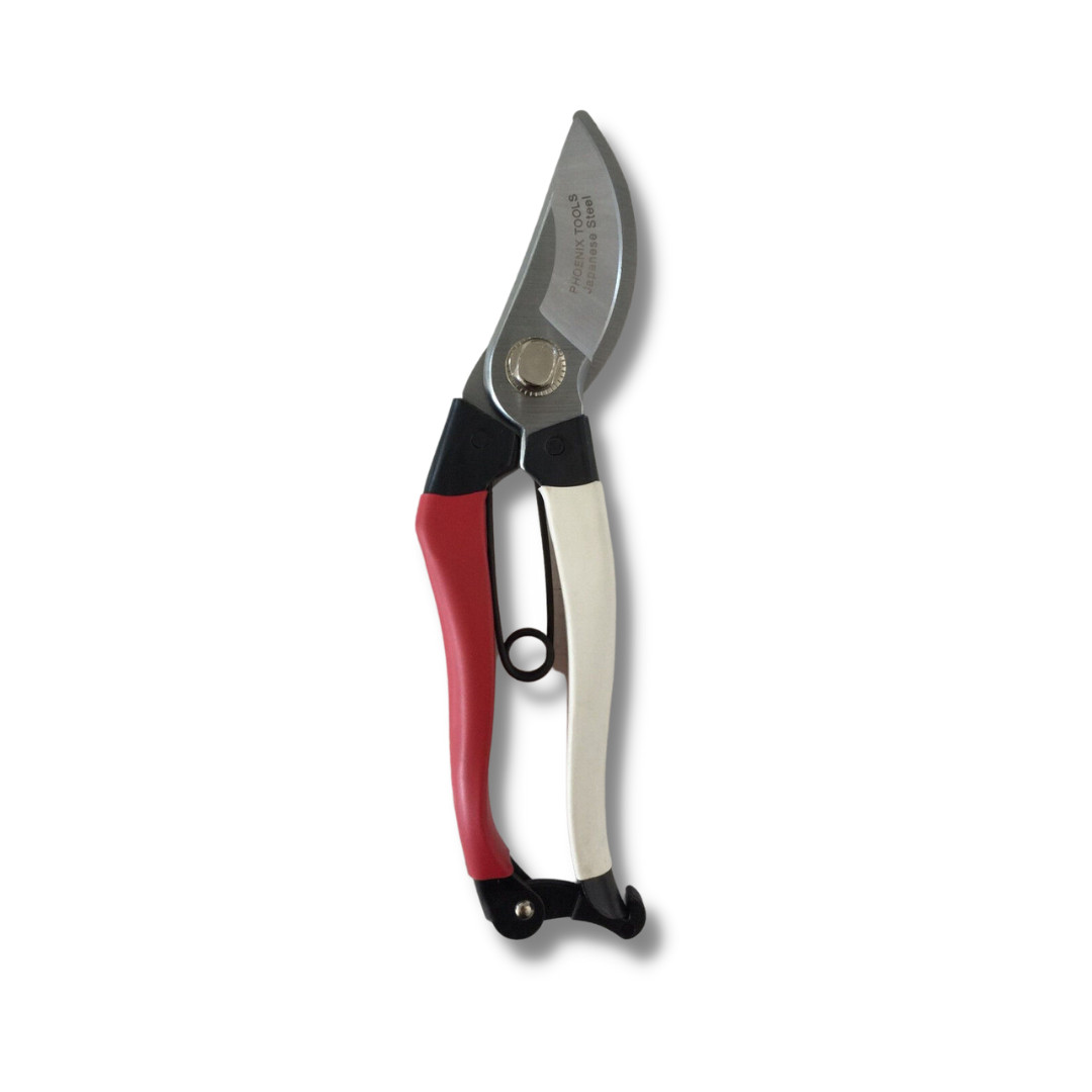 Phoenix Tools Professional Grade Hand Prunner Japanese Steel Red/White
