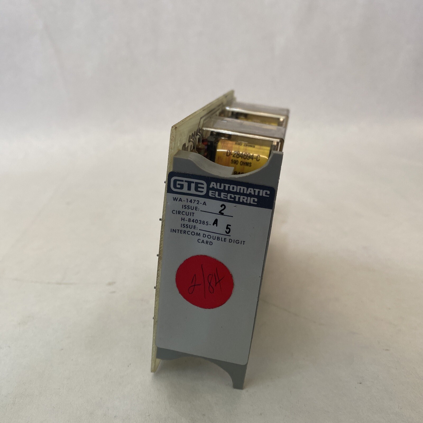 GTE WA-1472-A Intercom Double Digit Card Circuit Board. Untested As-Is