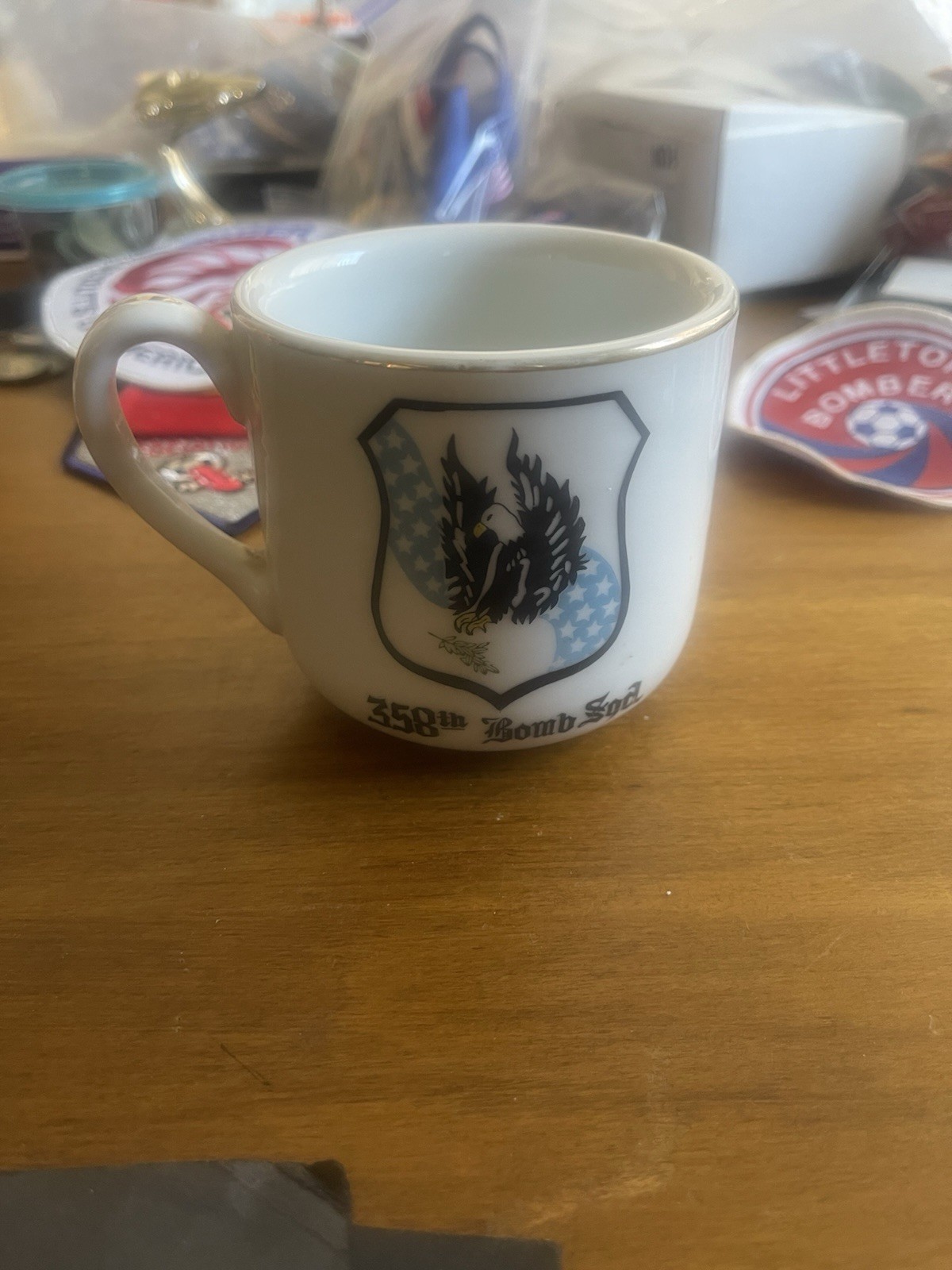 Vintage Military 358th Bomb Squadron The Black Eagles Coffee Mug