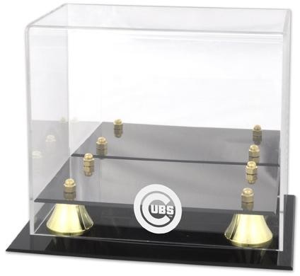 Chicago Cubs Golden Classic Logo Mini Helmet Case - Fanatics
