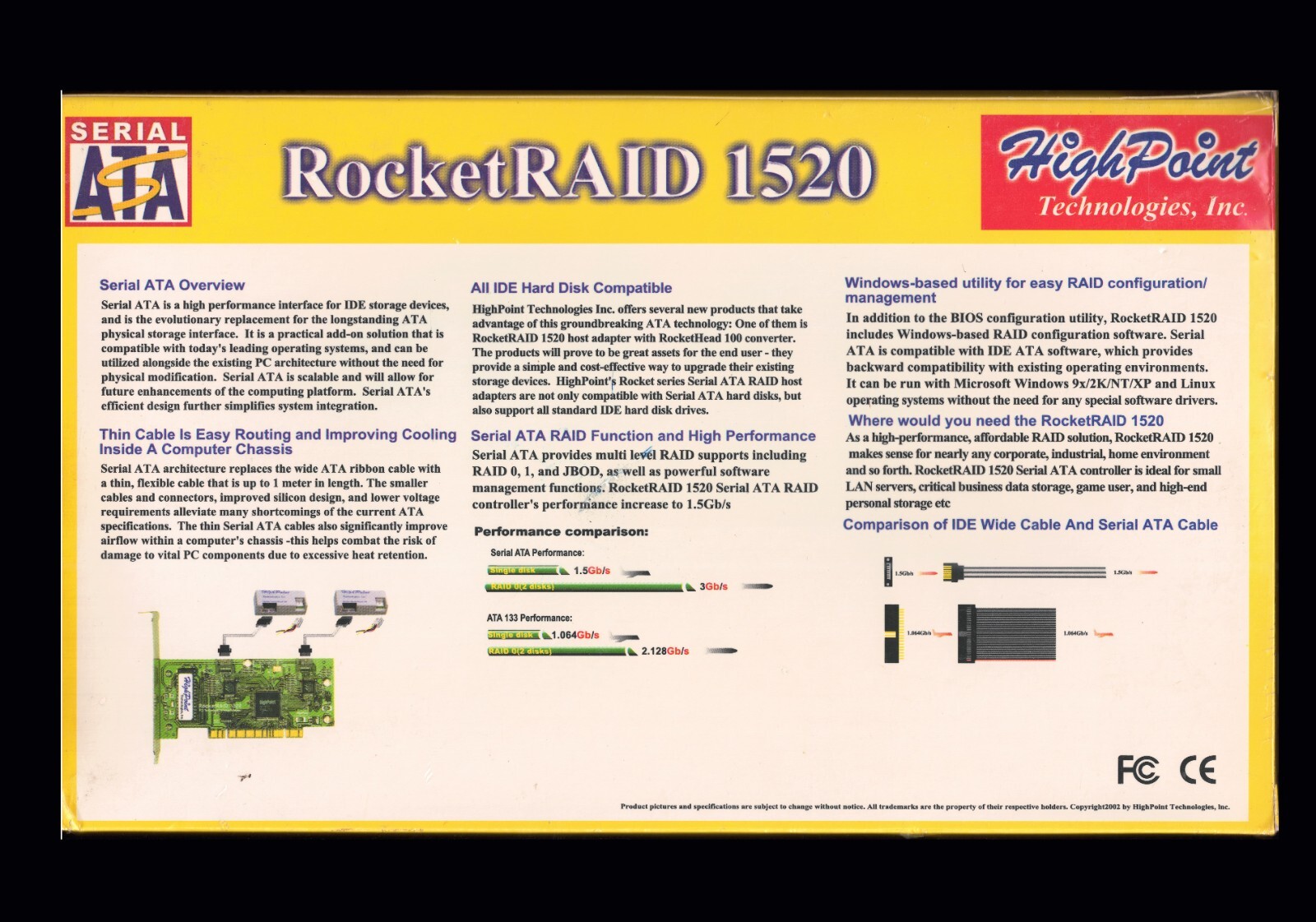 HighPoint RocketRaid 1520 PCI SATA RAID Controller
