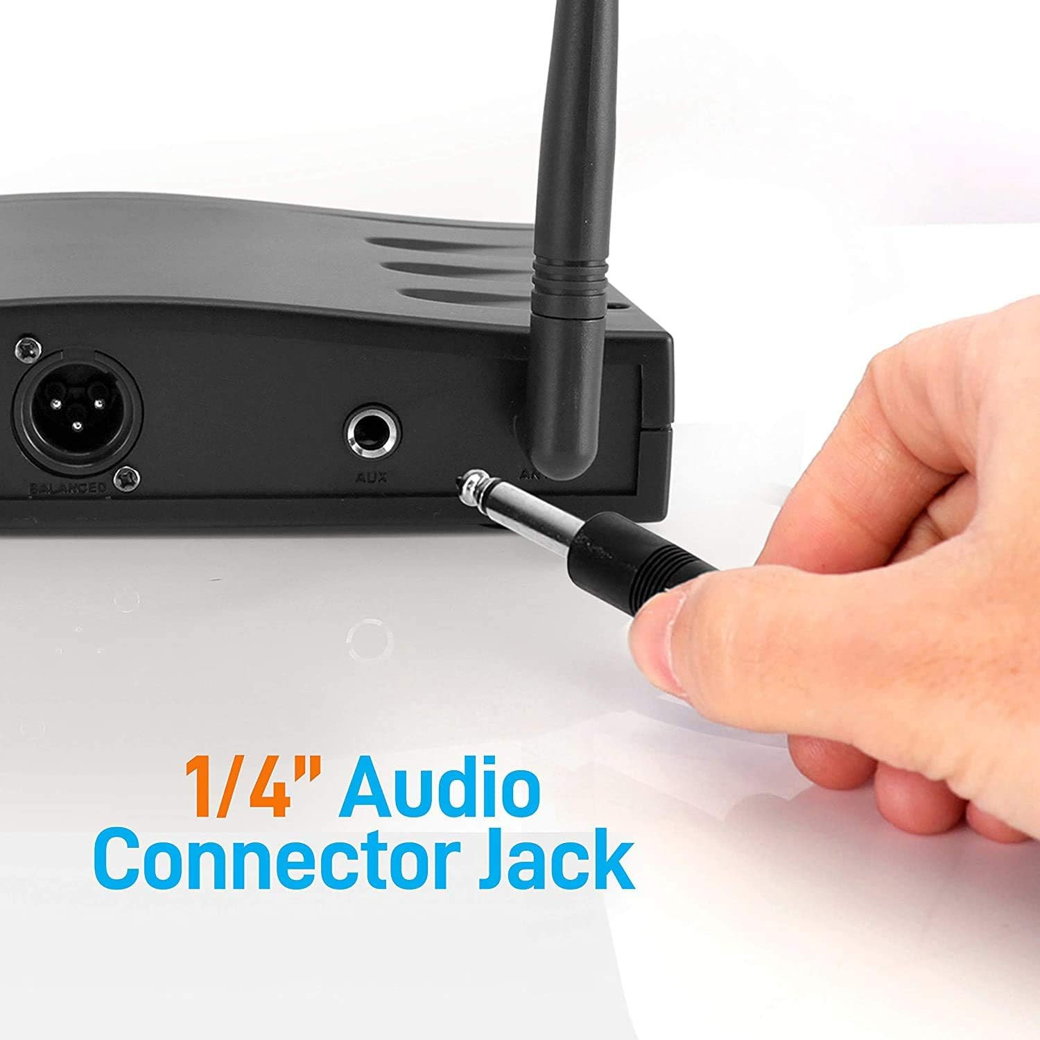 Compact UHF Wireless Microphone System - Pro Portable 1 Channel Desktop Digital