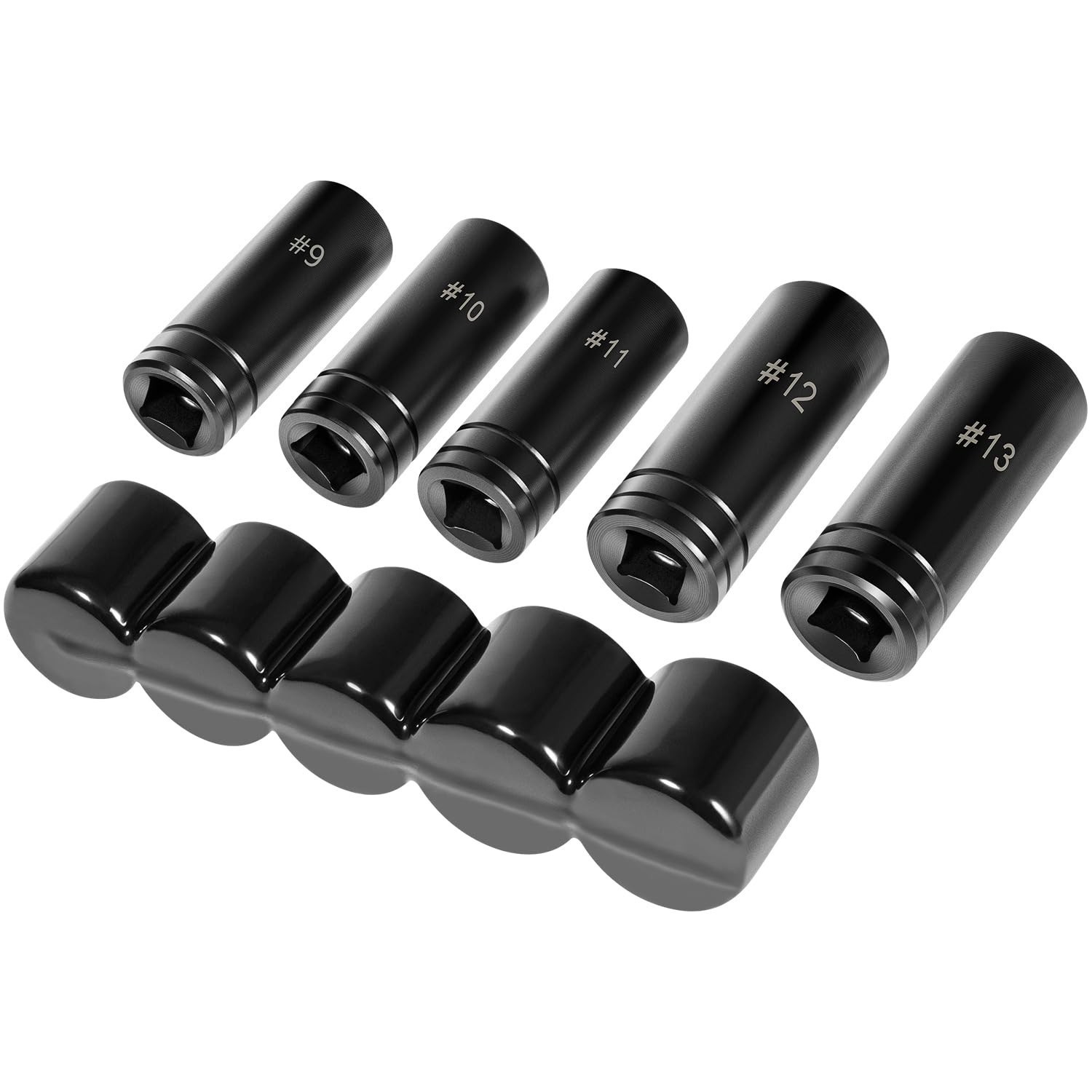 71670 Tap Socket Set Fits 5/8", 11/16", 3/4", 7/8" and 1" Taps, 1/2" Drive, 5Set
