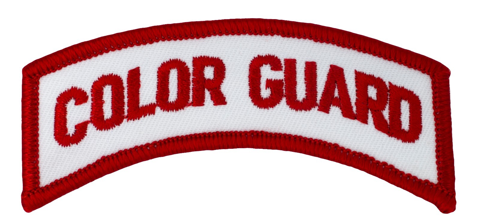 Color Guard Tab Red/White (347) 3 1/2" x 1 1/2" Embroidered Patch 29782