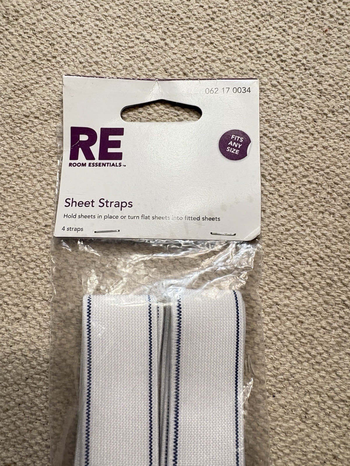 Room essentials Sheet Straps 4 Pack Elastic Corner Extenders New In Package