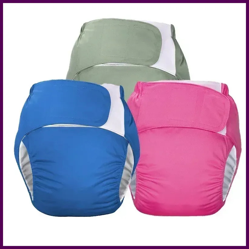 1PC Reusable Adult Diapers Large Size Washable Cloth Diaper for Patients Elderly