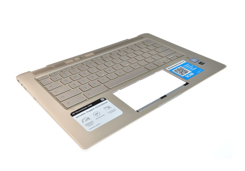 L71463-001 - Palm Rest Assembly with Keyboard Gold For ChromeBook 14-DA0012DX