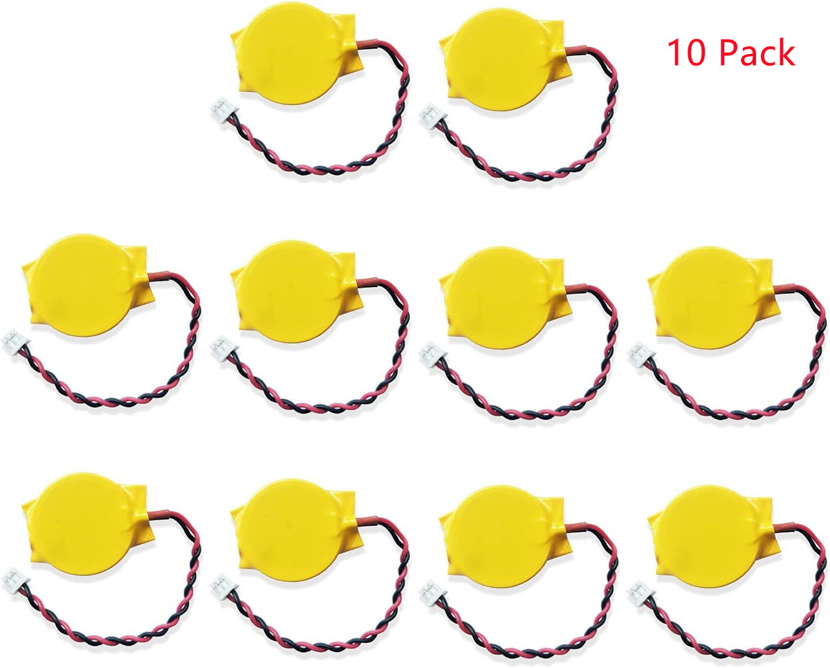 10X RTC BIOS CMOS Battery For Dell E6430 E6530 E6520 E6540 E6440 E6420 2 wire