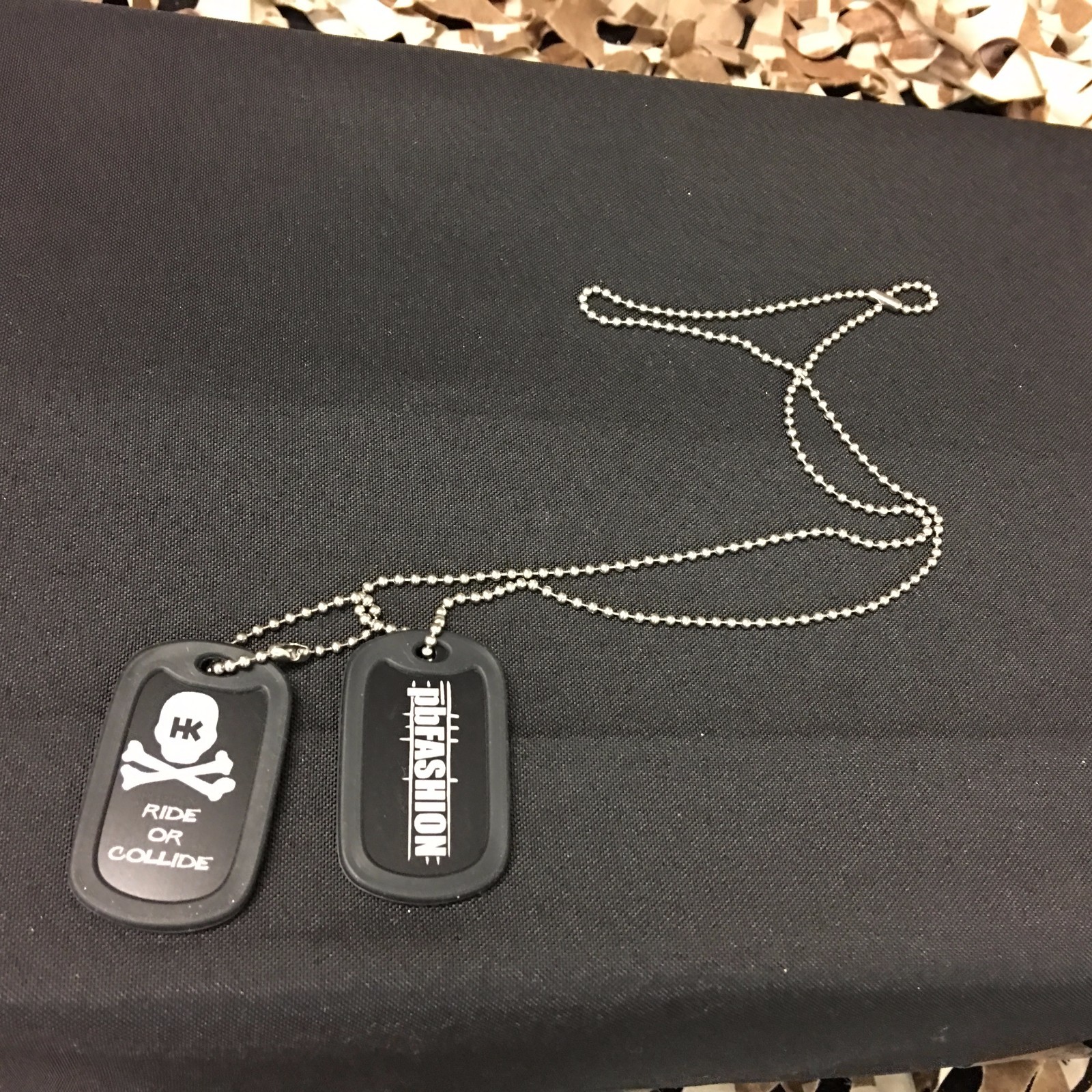 NEW HK Army Dog Tag Paintball Necklace - Black