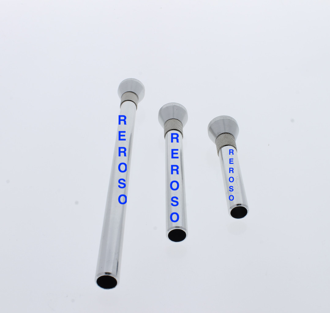 3 Pieces Top Quality Metal Downstem Acrylic Water Pipe 2 to  6'' Length
