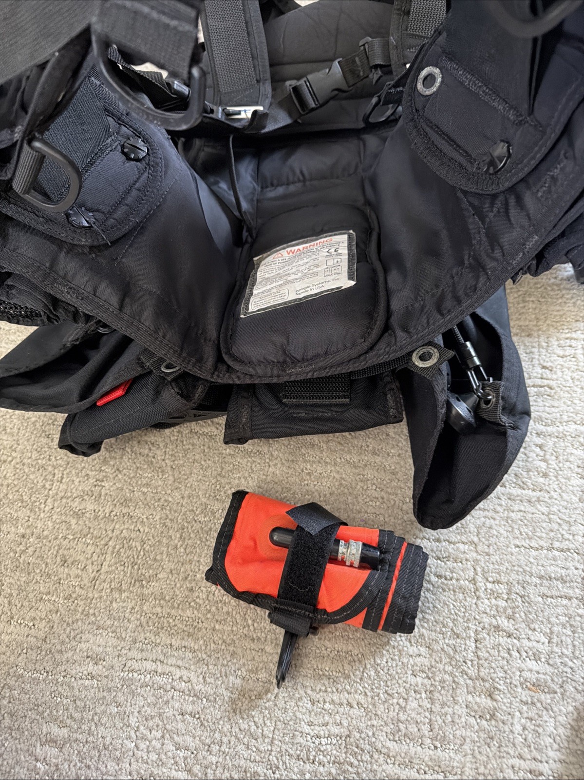 Zeagle Escape Large Diving BCD Buoyancy Vest w/ Attachments