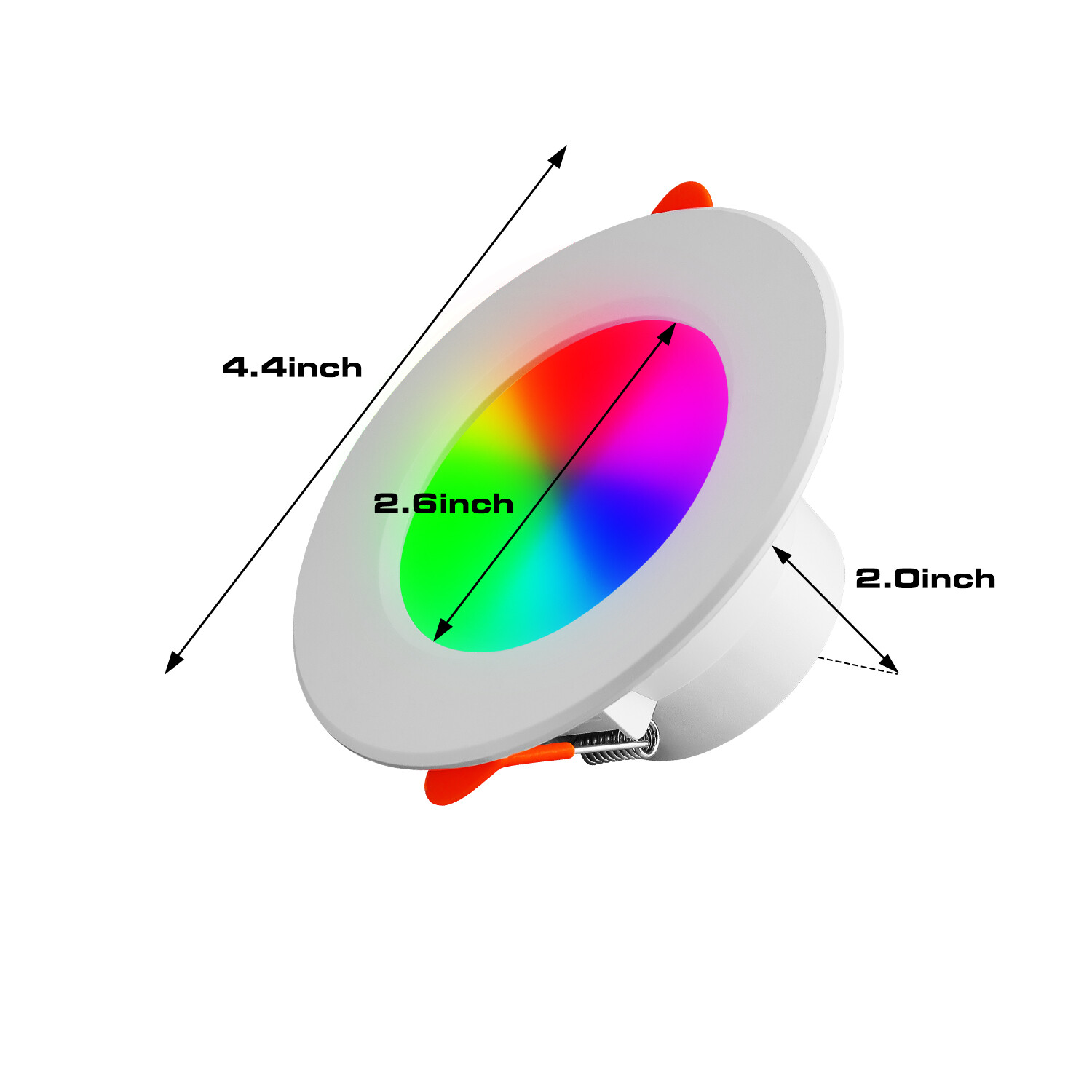 1-4PCS RGB Colour Changing Ceiling Light APP Control 4in Smart LED Ceiling Light