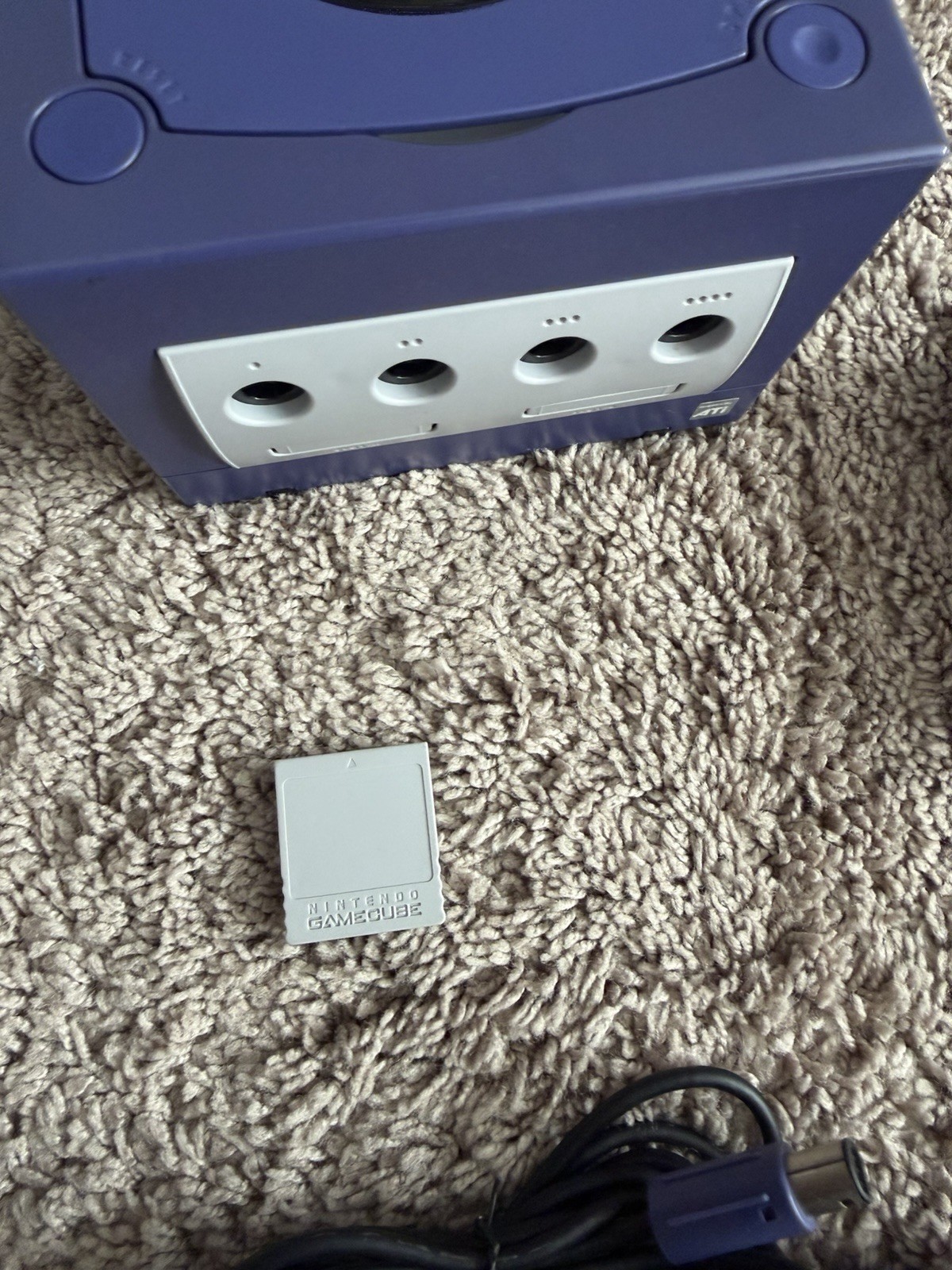 Nintendo GameCube Gaming Console DOL-001 Indigo Purple Controller Bundle Working