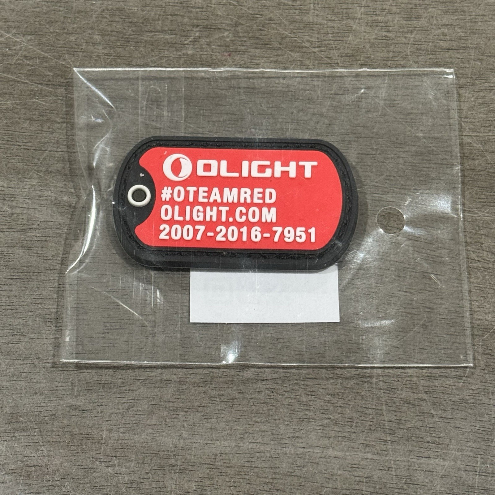 New-Olight-#OTEAMRED-Patch-Hook&Loop-PVC-Rubber-Sealed-Package-Dog-Tag-Swag