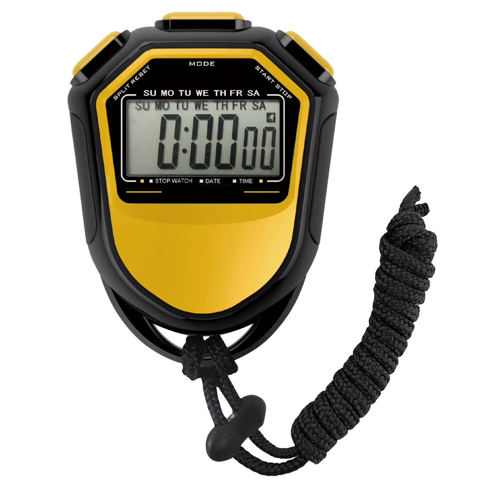 Digital Stopwatch LCD Timer Chronograph Sport Counter With Strap For Training
