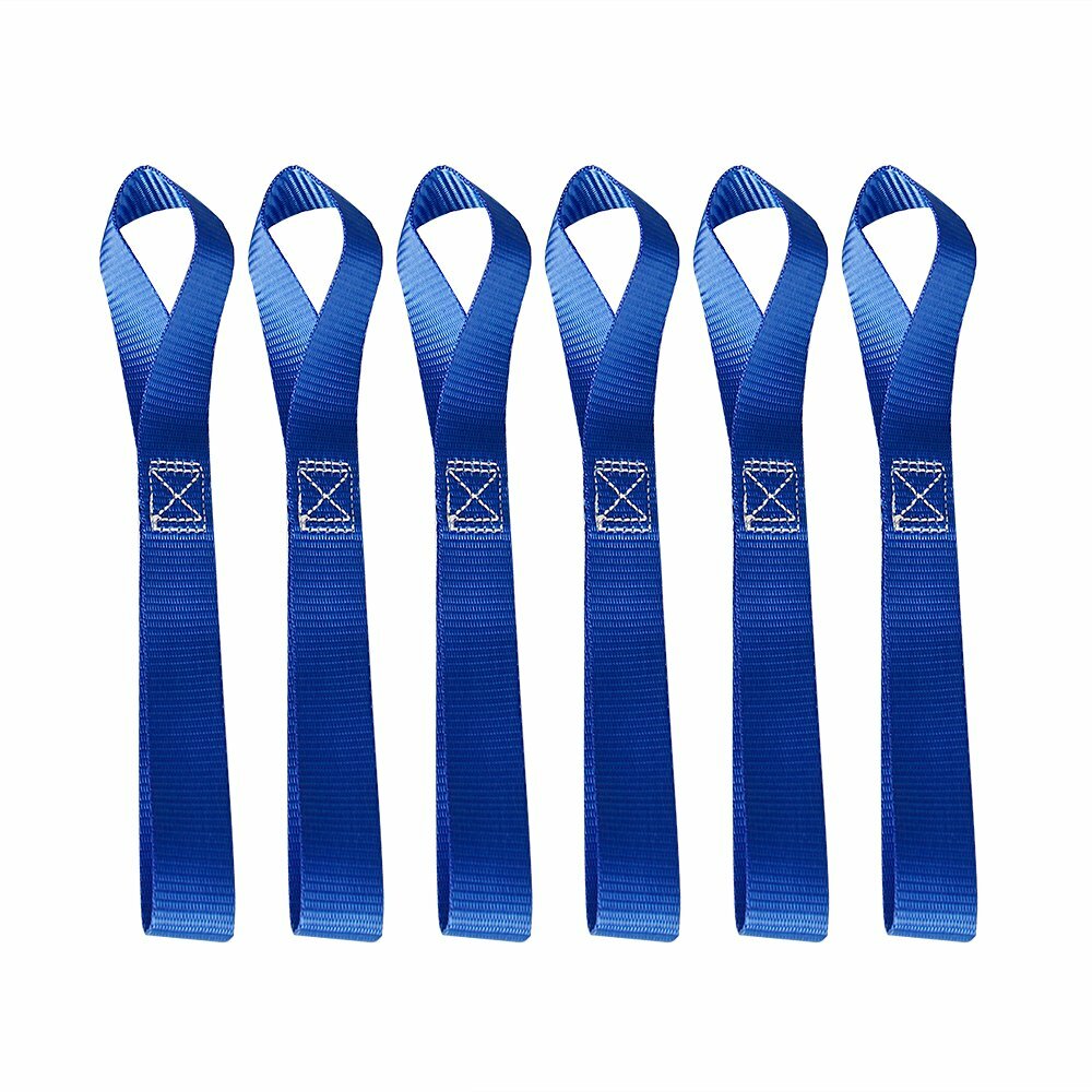 6 Pack Soft Loop Tie Down Straps 1500 Load Capacity & 4500Lbs Breaking Strength