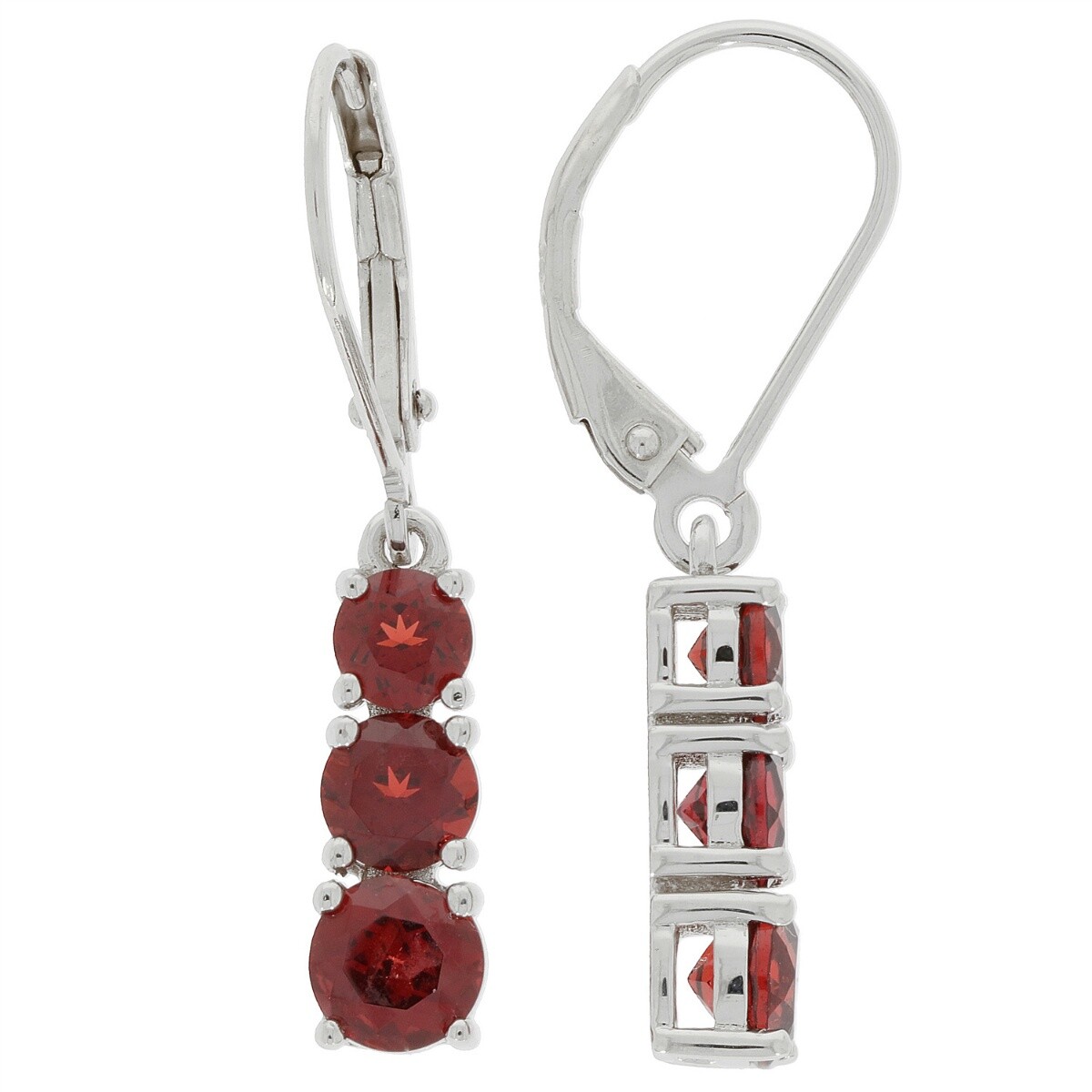 Sterling Silver Semi Mount Earrings Setting Round RD 5x5mm RD 4.5x4.5m