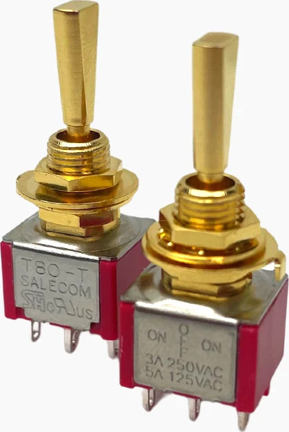 Allparts On-Off-On Mini SwitchGold, Single Item