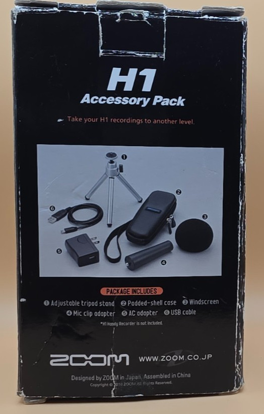 Zoom H1 Accessory Pack APH‑1 Windscreen Tripod Case AC Adapter USB