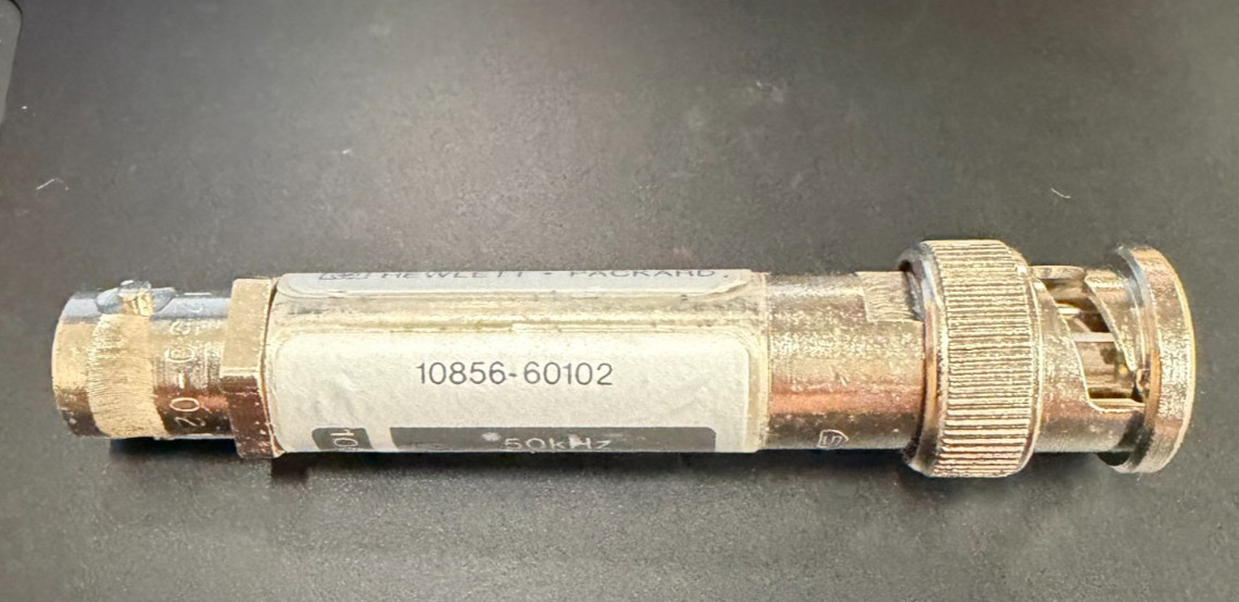 HP- 10856A / 10856-60102 50KHz, 100Ω ,40V RMS max, ATTEN 2X Low Pass Filter