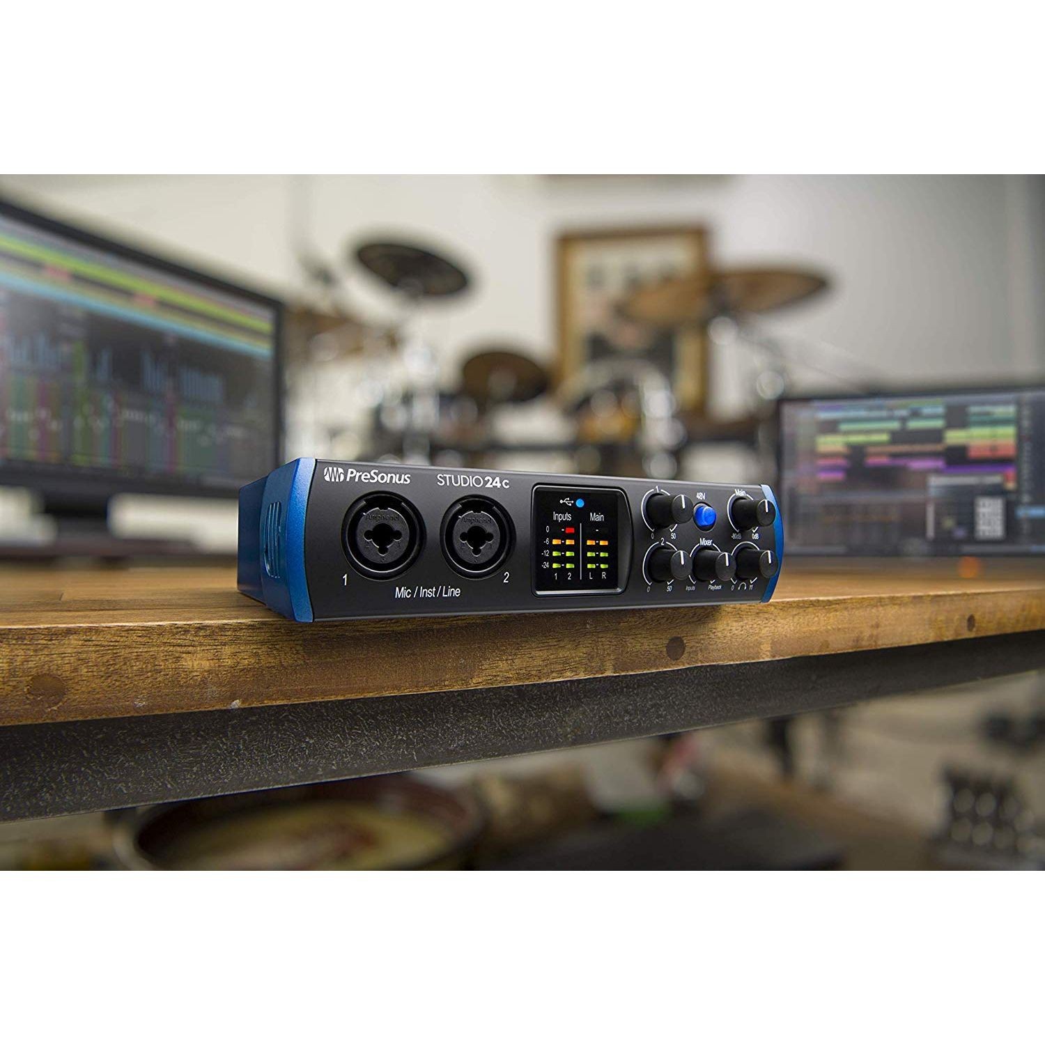 PreSonus Studio 24c USB-C Audio Interface Bundle w/ MIDI, Pro Studio Recording