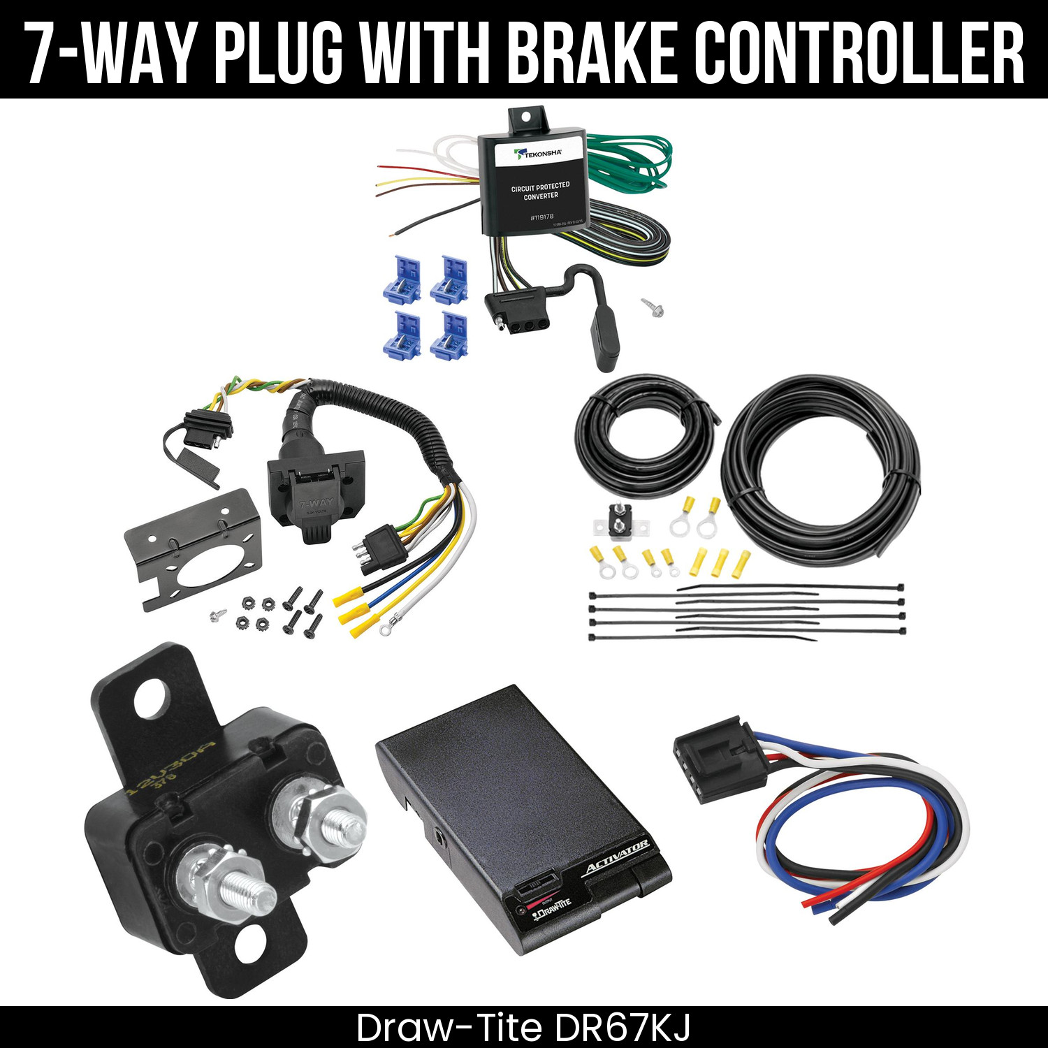 DrawTite 7-Way Wiring Kit Brake Control For 07-09 Chevy Equinox Pontiac Torrent