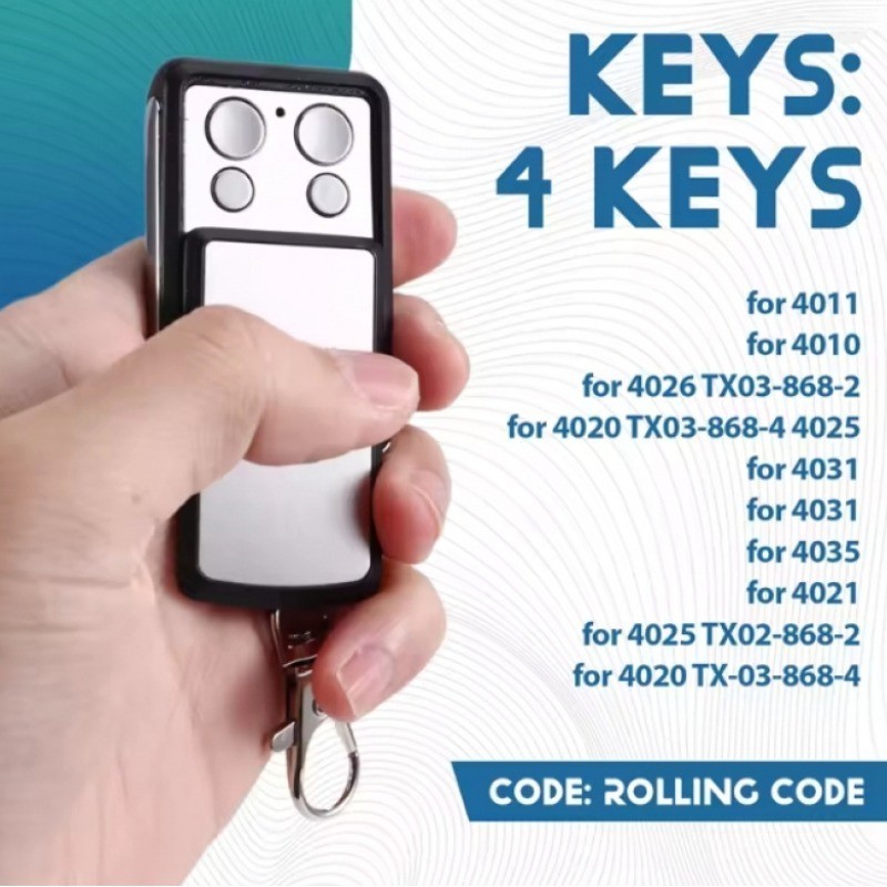 SOMMER Remote Control gate remote control Garage Gate Door Opener 868.3 Mhz