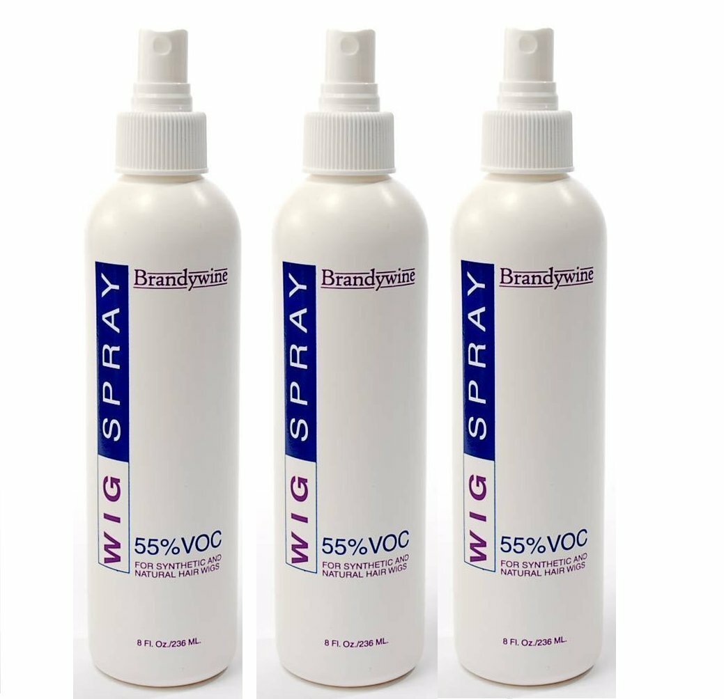 Brandywine Wig Spray Non Aerosol  For Wigs Wig 3 Pcs 8oz Bottle  Free Brush