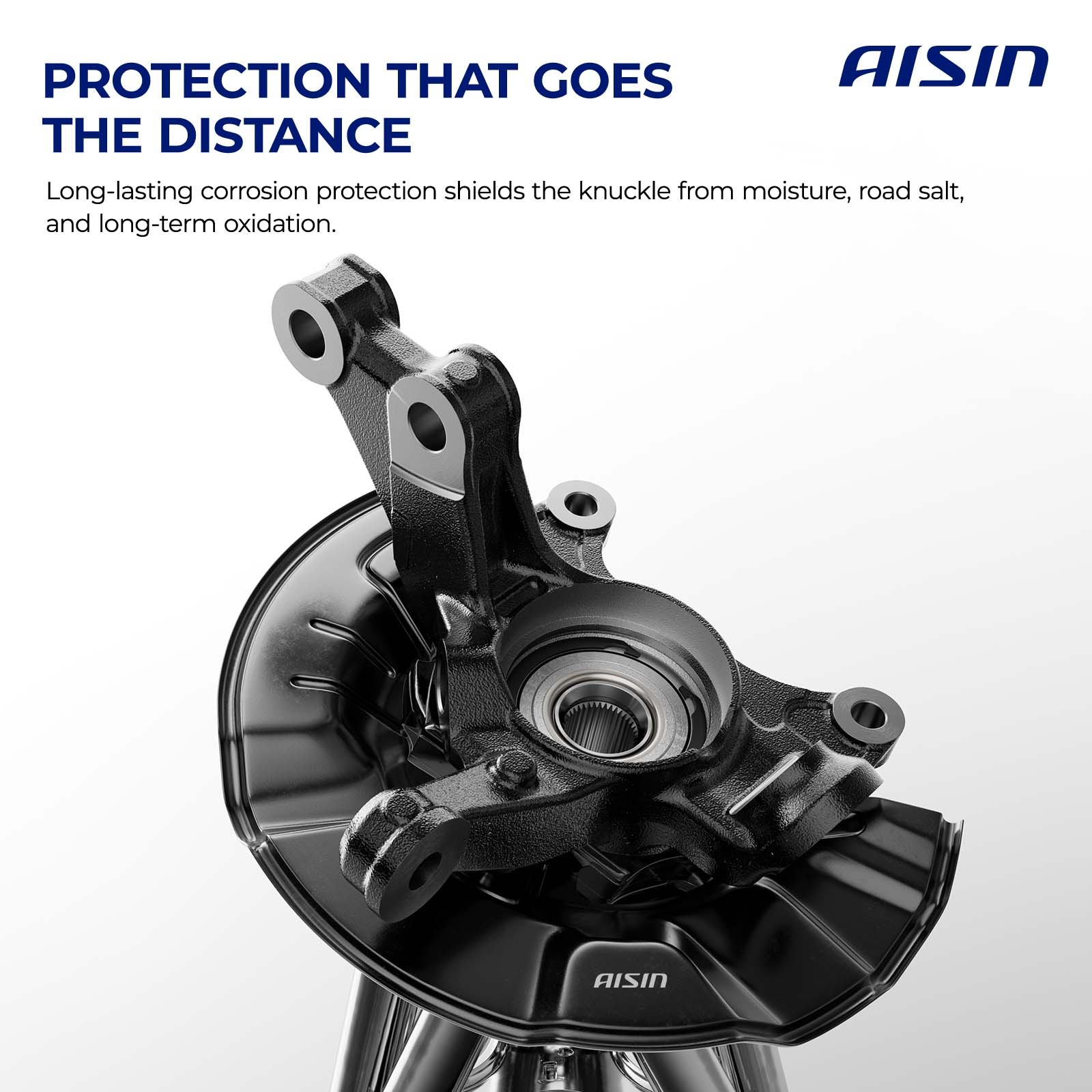 AISIN Front Left Steering Knuckle Assembly for Nissan Versa Kicks 2018-2024