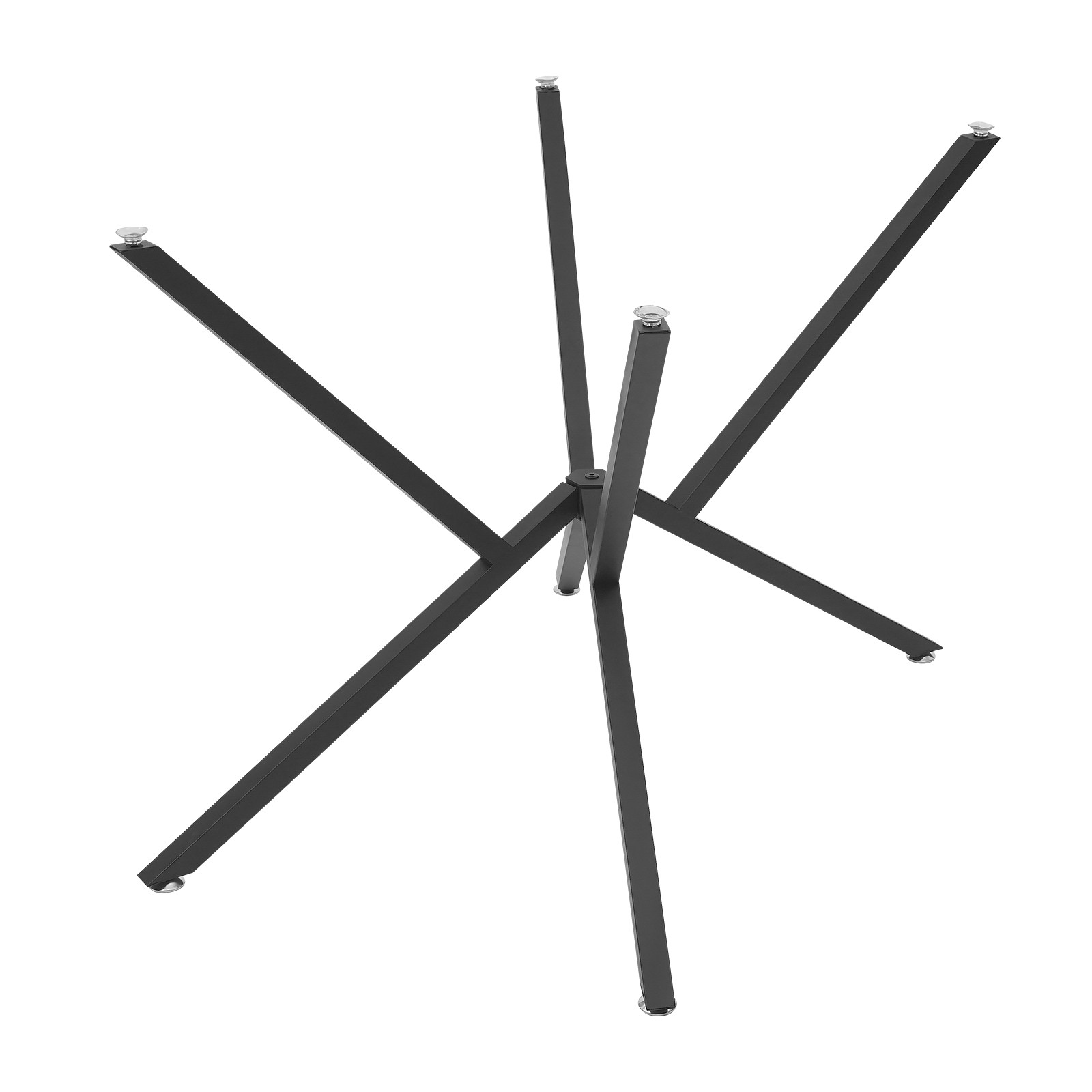Floorstanding Metal Table Legs, Table Crossed-leg, Modern Table Legs Black