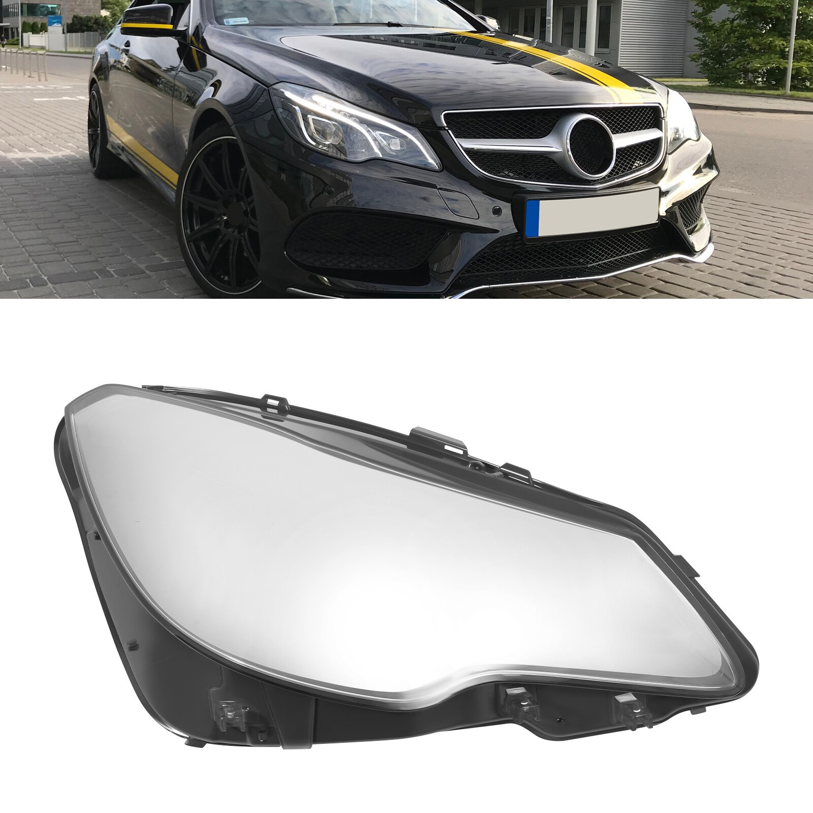 Right Headlight Lens Cover For 2014-2017 Mercedes W207 E-Coupe Headlight Cover