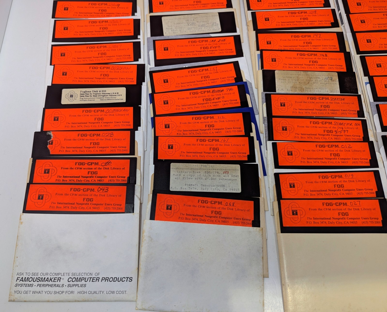 Fog Remote System User's Guide & 43 - 5.25" Disk Lot - Osborne CPM Disk Library!