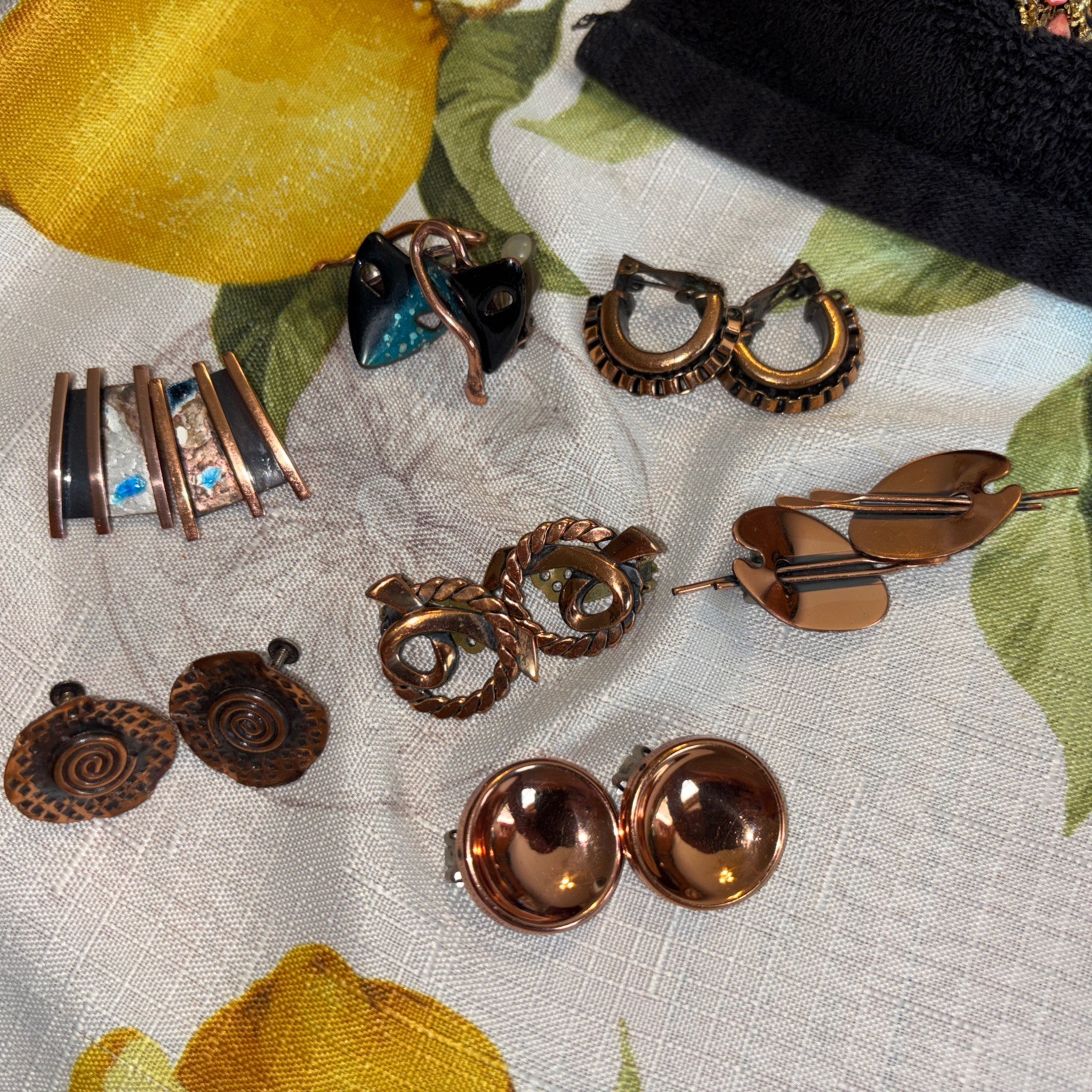 Lot Of Matisse Renoir Rebajes Alpaca Copper Jewelry 7 Sets Earrings 1 Not Marked
