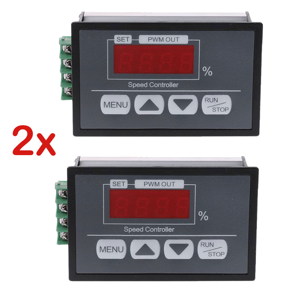 2Pcs 30A 6-60V PWM DC Motor Speed Controller Slow Start Stop Digital Controller