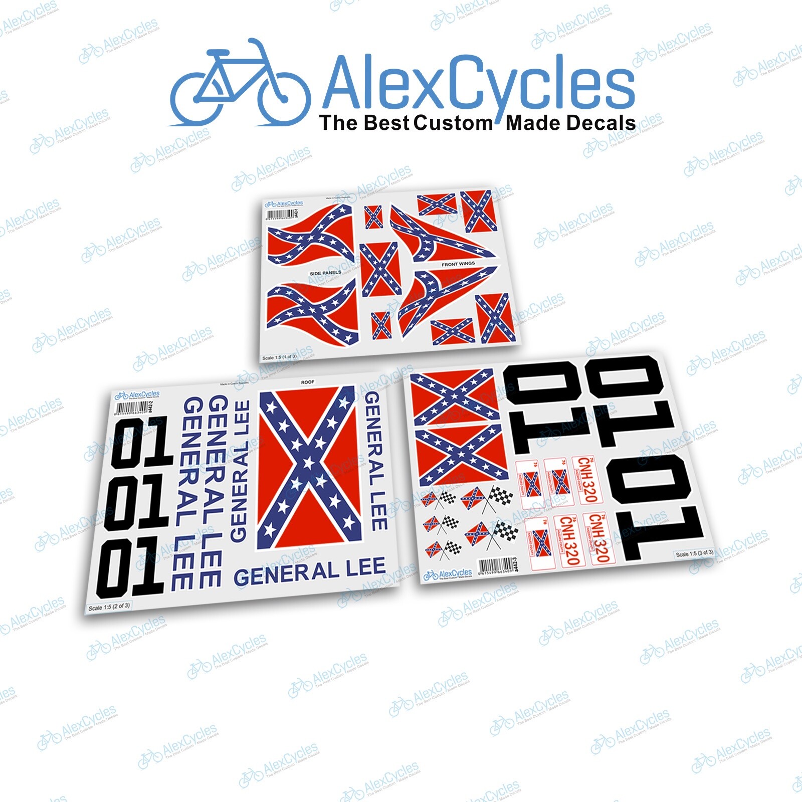 BAJA 5T GENERAL LEE RC Car Tamiya Decals Stickers 1/5 Scale HPI DUKE OF HAZZARD