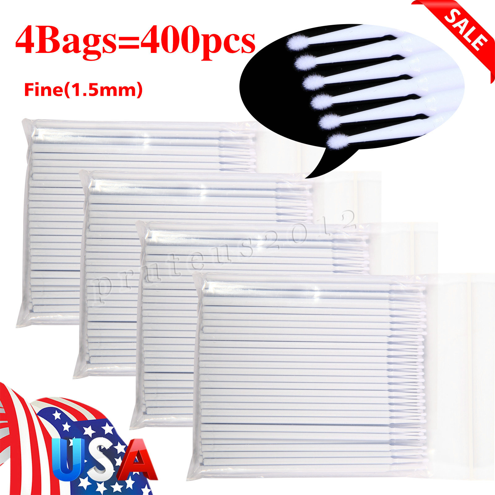 400 Micro Brushes Applicators Microbrush Dental (Regular, Fine, Super Fine) Eye