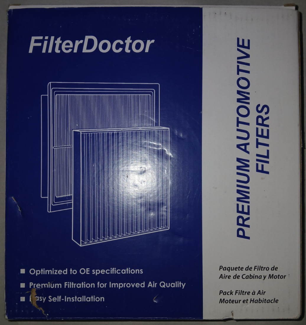 FilterDoctor 2pcs CP134 CF10134 Cabin Air Filter w Activated Carbon and CA12061