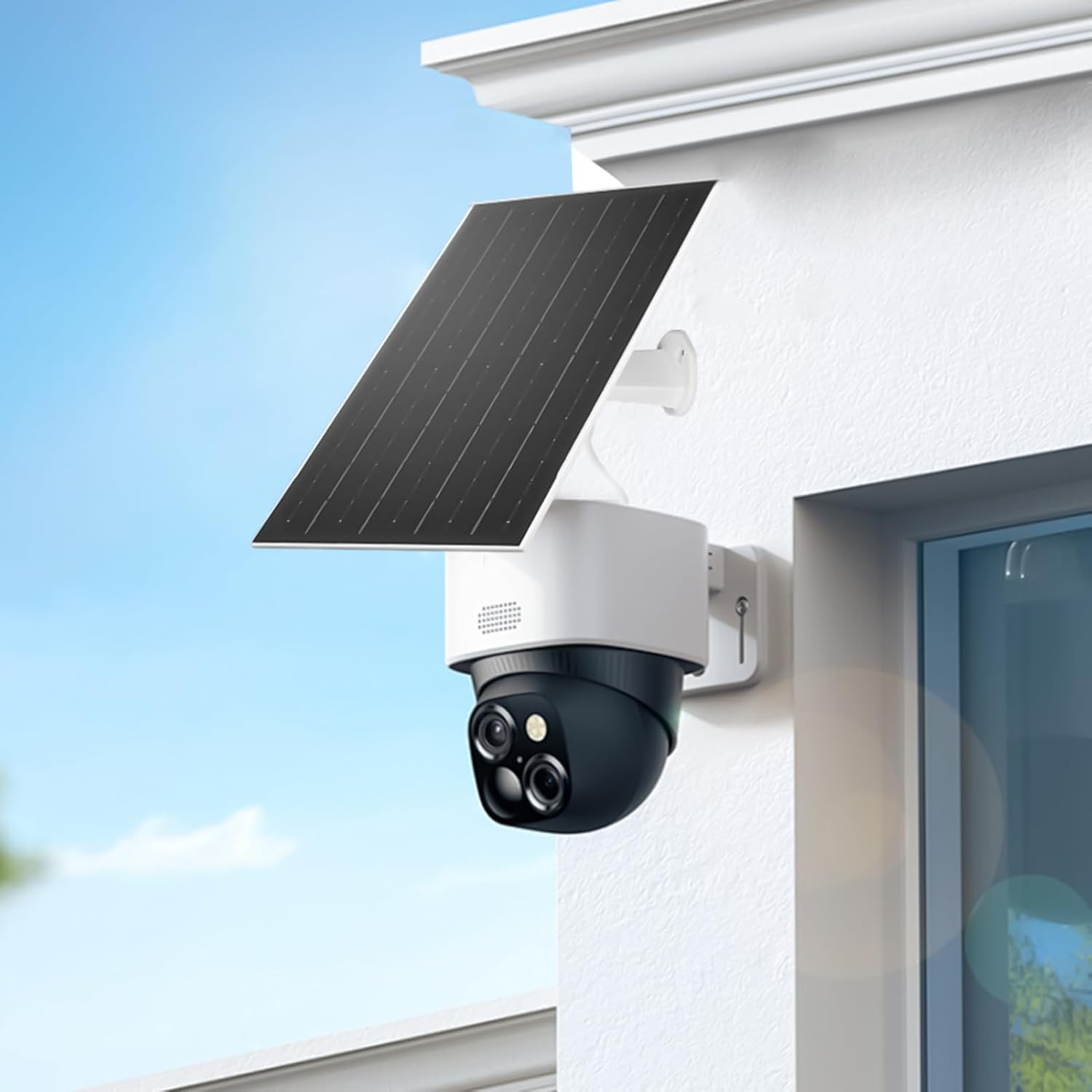 4 Pack Solar Panel for Ring Spotlight Camera/Stick Up Cam Battery Charger 8W 5V
