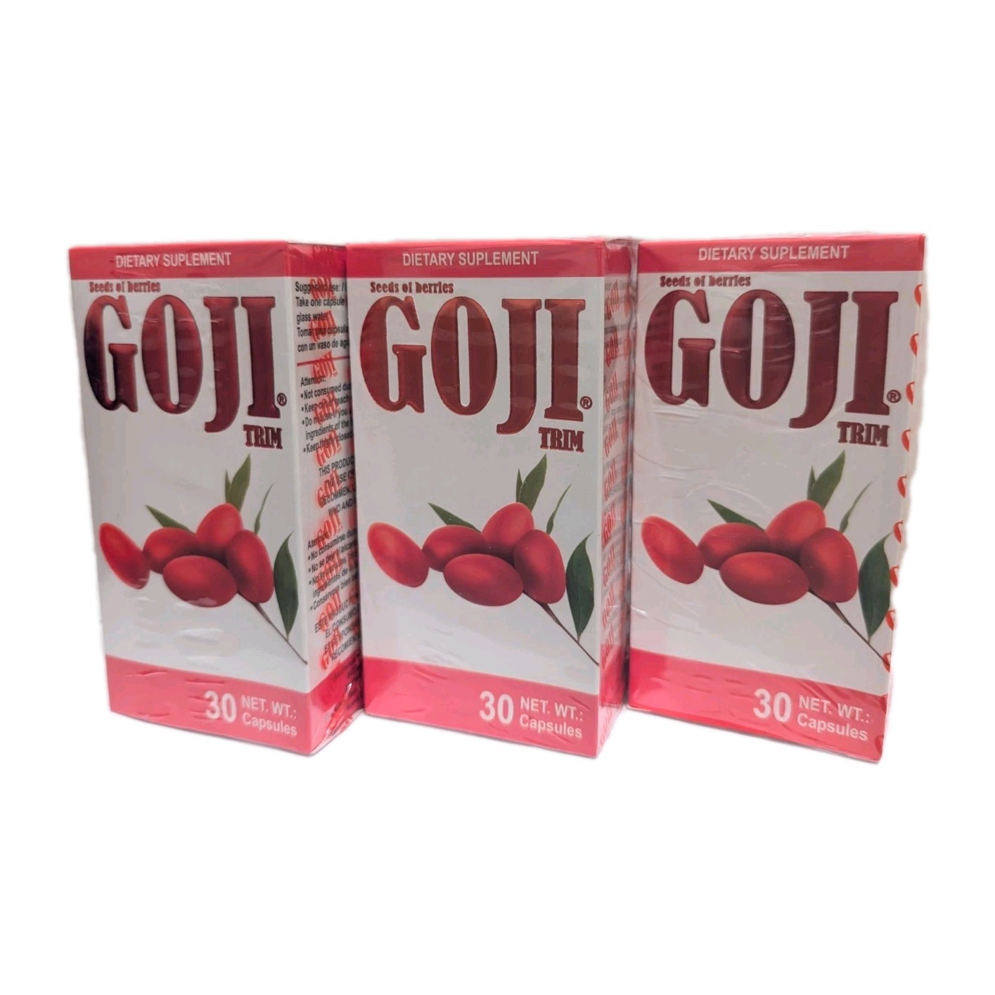 3 PACK! GOJI TRIM 30 Caps 500 mg ea 100% ORIGINAL GOJI
