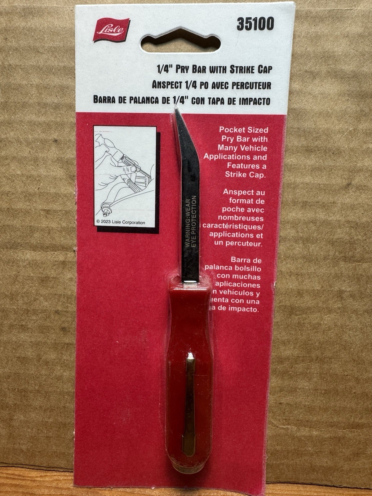 New Lisle 1/4” Pry Bar w/Striker Cap #35100